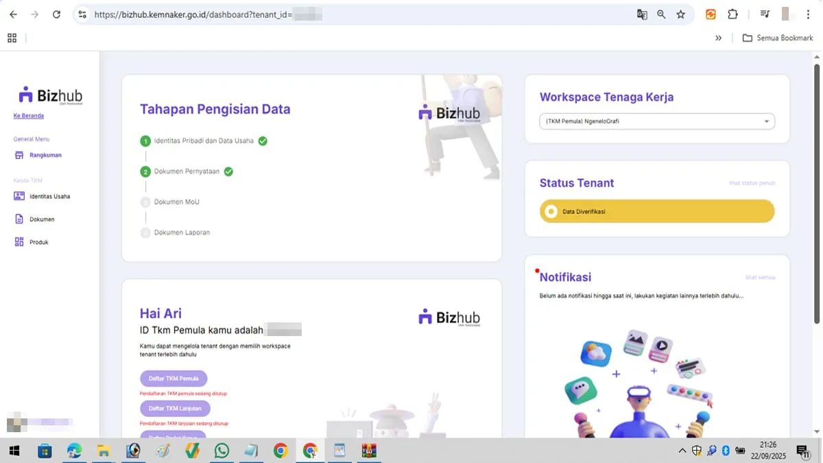 peserta TKM Pemula yang sudah diverifikasi data. Kemnaker meminta peserta yang lolos verifikasi untuk cek SMS secara berkala undangan wawancara untuk TKM Pemula 2025.