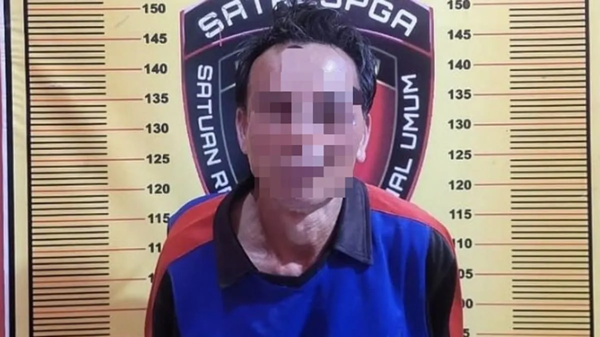 Sujady (55) pelaku jual daging kucing ditangkap polisi di Pagar Alam, Sumatera Selatan. Foto: Dok Polres Pagar Alam.