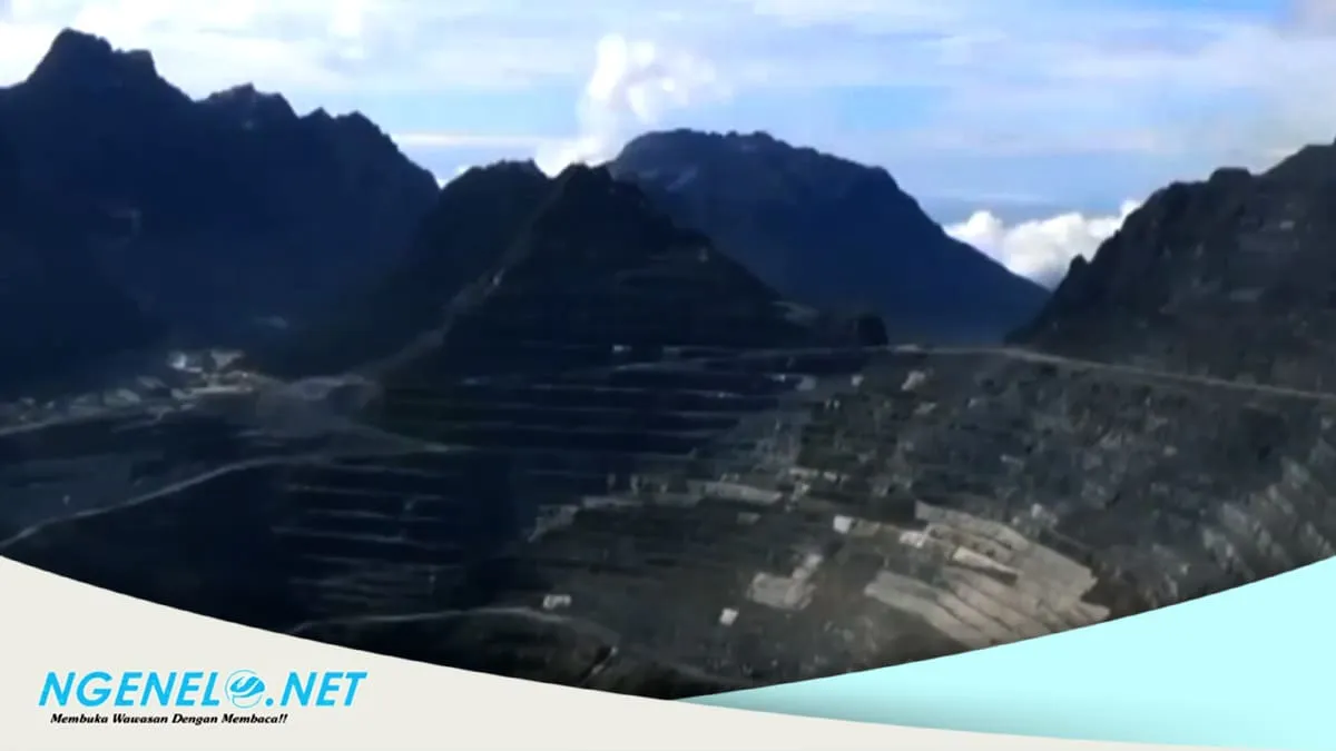 Korban Tambang Freeport ditemukan di Grasberg Block Cave. Foto Ilustrasi Tambang Freeport