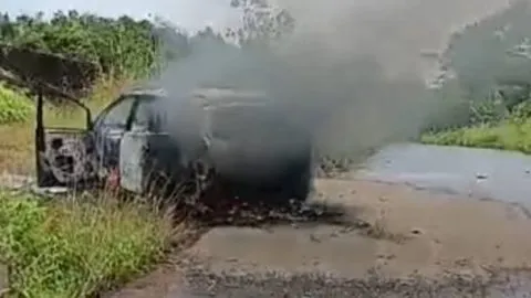 Mobil Innova Dibakar di Lebong
